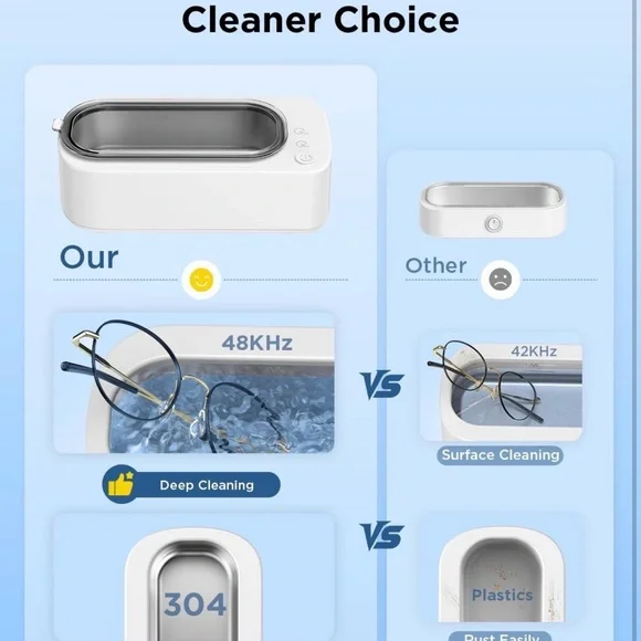 Sleek White Ultrasonic Jewelry Cleaner - Picture 7 of 9